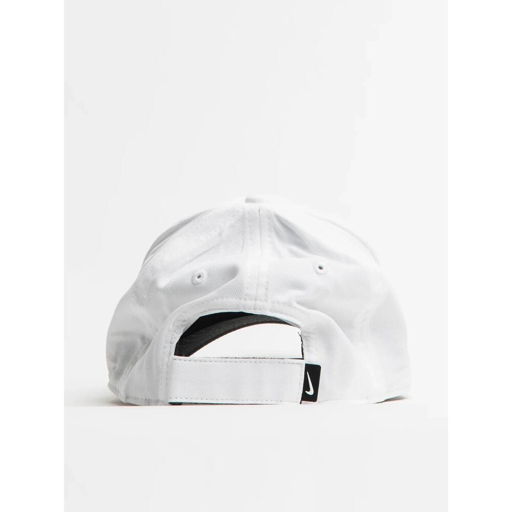New Nike Club Structured Swoosh Hat Deep White Black Cap FB5625 100 Size L/XL - Picture 2 of 6